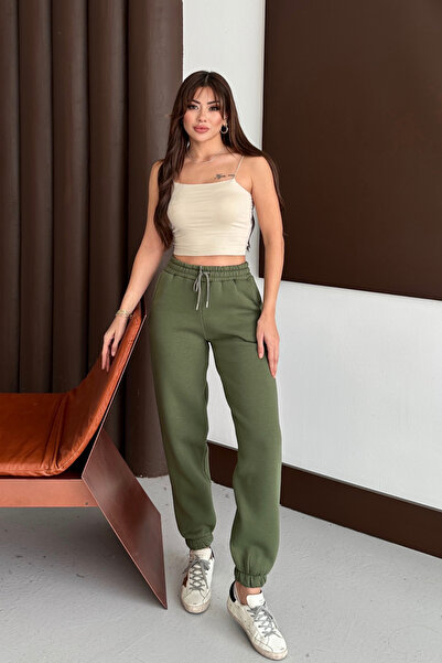 Balenbi Women's High Waist Winter Fleece Thick Sweatpants 1091