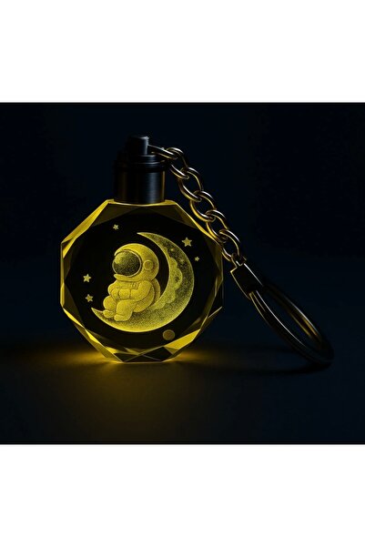 Store Led Lighted Color Changing Keychain with Astronaut Design