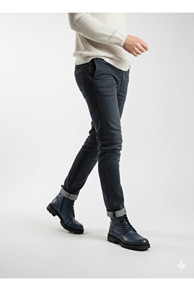 GÜR MODA AYAKKABI ЗАСТІБКА-БЛИСКАВКА, НЕСКОЛЬЗЯЩАЯ ПОДОШВА, ТЕПЛЫЙ ПОДУШЕК, НЕ ПРОПУСКАЮЩИЙ ХОЛОД, БОТИНИ ИЗ НАСТОЯЩЕЙ КОЖИ