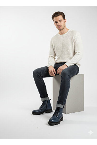 GÜR MODA AYAKKABI ЗАСТІБКА-БЛИСКАВКА, НЕСКОЛЬЗЯЩАЯ ПОДОШВА, ТЕПЛЫЙ ПОДУШЕК, НЕ ПРОПУСКАЮЩИЙ ХОЛОД, БОТИНИ ИЗ НАСТОЯЩЕЙ КОЖИ