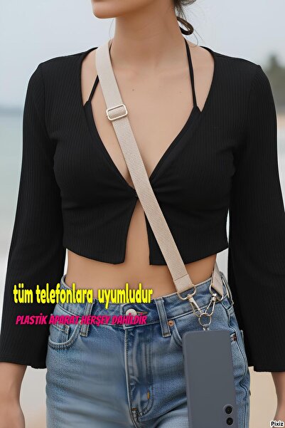 rangmobil Telefon Askısı/Telefon Boyun İpi Askısı Çapraz ve Düz Kullanım Boy Ayarlamalı /ÇİFT KANCALI