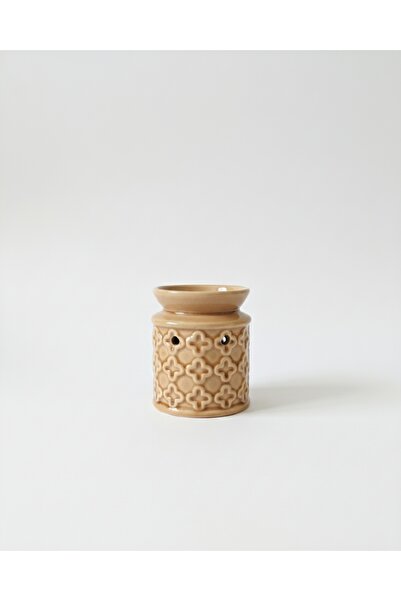 MORMEYDAN Buhurdanlık Seramik Desenli -Kahverengi