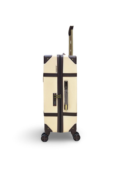 AMENAT Classic 4-piece bag set, beige with brown stripes