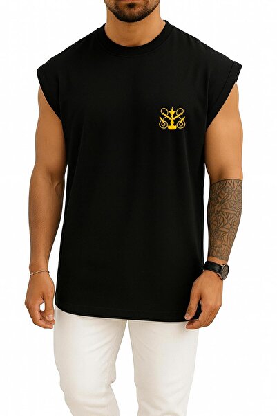 Bahriyeli Collection قصة فضفاضة قميص بدون أكمام بتصميم جيب على شكل شيشة