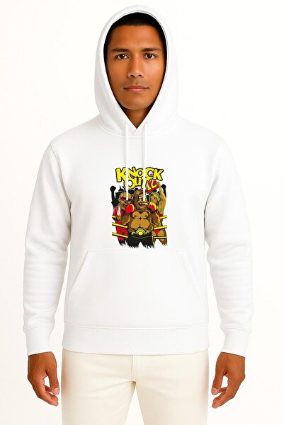 Bahriyeli Collection cu glugă Boxer Gorilla - Hanorac unisex cu design pe pie...