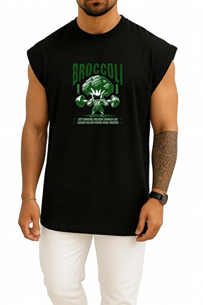 Bahriyeli Collection Огромна спортна тениска с дизайн на гърди и гръб в зелен...