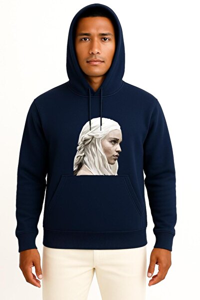 Bahriyeli Collection Φούτερ Unisex με κουκούλα Game Of Thrones με σχέδιο στήθ...
