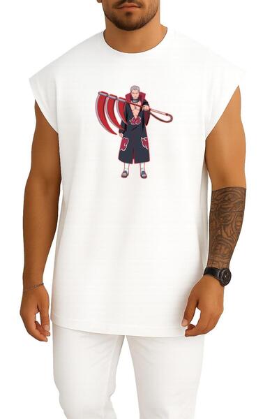 Bahriyeli Collection قصة فضفاضة هيدان كاكوزو ديدارا إيتاشي أوتشيها ناروتو قميص بدون أكمام بتصميم على الصدر