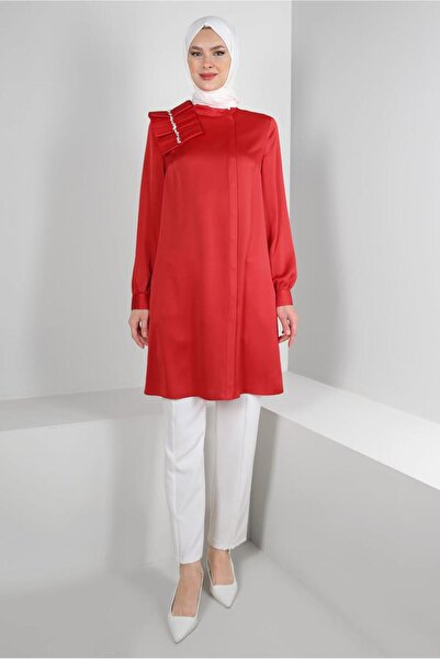 Alvina RIFFIR DETAIL STONE SATIN TUNIC 43838