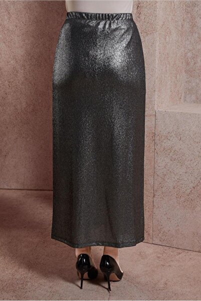 Alvina SILVERY KNITTED FABRIC SKIRT 60569