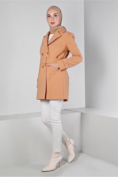 Alvina Belted Buttoned Coat 90359