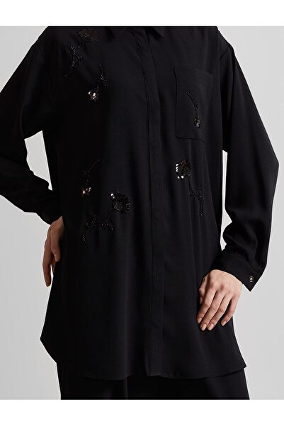 Alvina Shirt Collar Pants Suit 45418