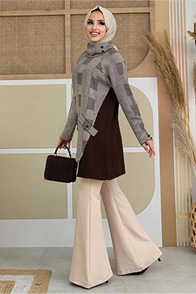 TRENDTESETTÜR ΓΥΝΑΙΚΕΙΑ ΚΑΦΕ ΛΑΙΜΟΣ ΠΛΕΚΤΟ ΤΟΥΝΙΚ Τ 1834