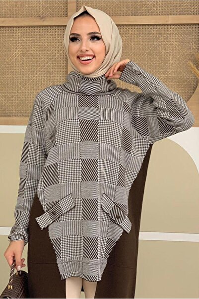 TRENDTESETTÜR ΓΥΝΑΙΚΕΙΑ ΚΑΦΕ ΛΑΙΜΟΣ ΠΛΕΚΤΟ ΤΟΥΝΙΚ Τ 1834