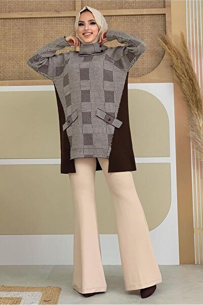 TRENDTESETTÜR ΓΥΝΑΙΚΕΙΑ ΚΑΦΕ ΛΑΙΜΟΣ ΠΛΕΚΤΟ ΤΟΥΝΙΚ Τ 1834