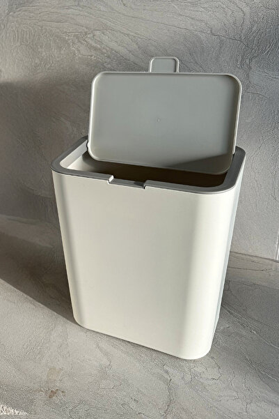 Prima Nova Flip Bathroom Kitchen Countertop Trash Can - Beige