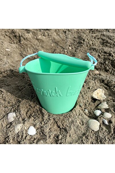 Genel Markalar Katlanabilir Kova Kürek Kum Seti - Yeşil