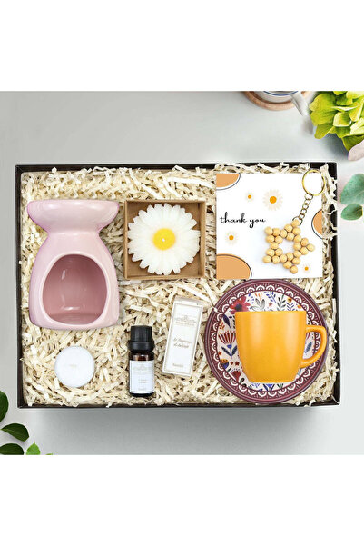 Trendmiya Türk Kahvesi Fincanı & Buhurdanlık & Buhurdanlık Esansı & Anahtarlı...