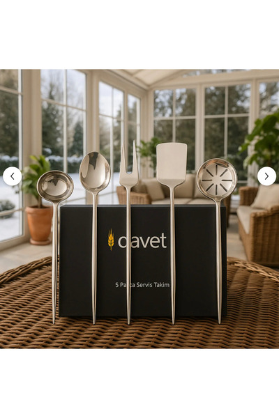 Veliday Stainless steel vefa 5 piece service set - 18/10 stainless steel serv...
