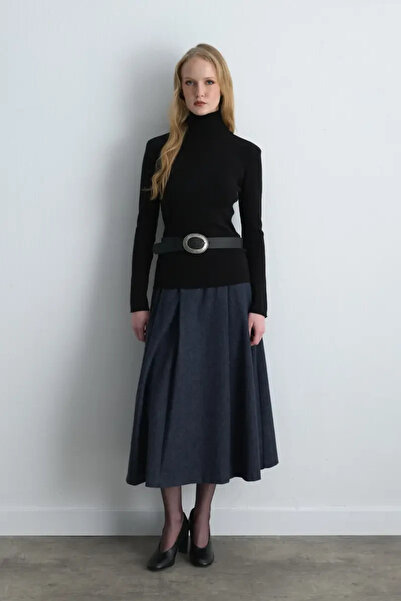 Gusto Turtleneck Basic Knitwear - Black