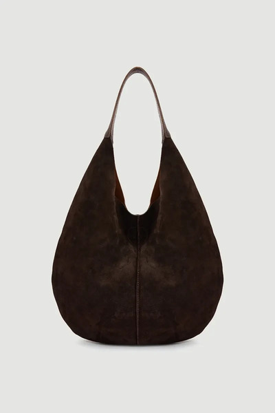 Gusto Suede Shopping Bag with Puppies - Brown