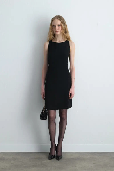 Gusto Krep Jile Dress - Black