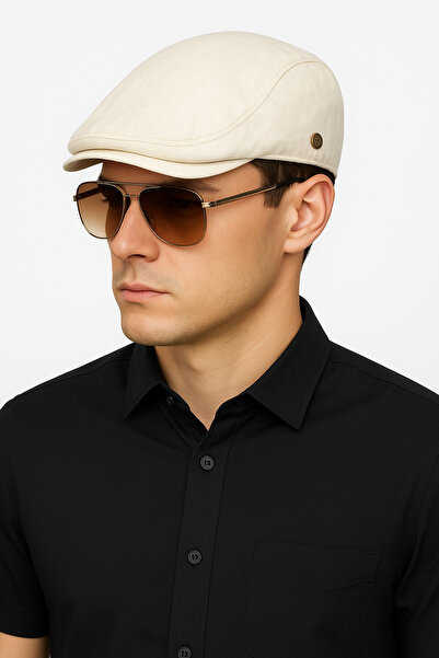 ZERAMİNE London Kasket Hat Elastic Summer Cream