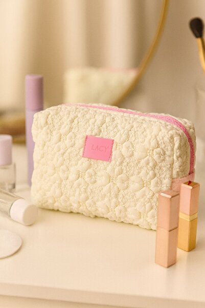 Ecrou Ecru Color Rectangular Makeup Bag