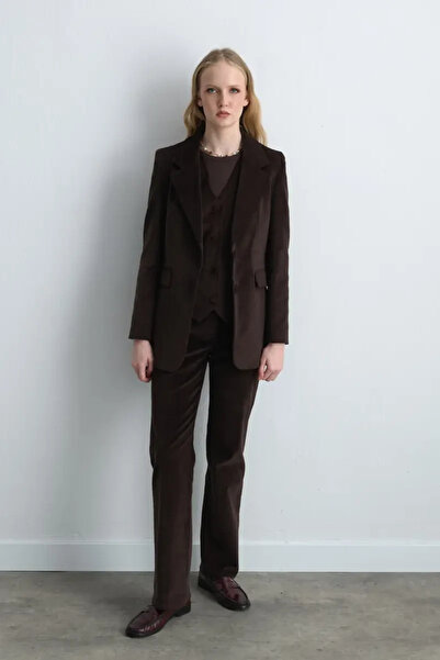 Gusto Anka Collection Corduroy Pipe Leg Trousers - Brown