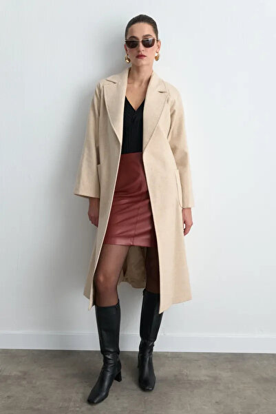 Gusto Classic Wool Coat - Beige