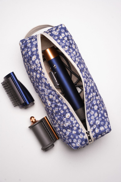 estrella paris PAPATYA Dy-son Airwrap і всі прилади для укладання волосся XL розмір Сумка для подорожей СИНЯ КВАДРАТНА