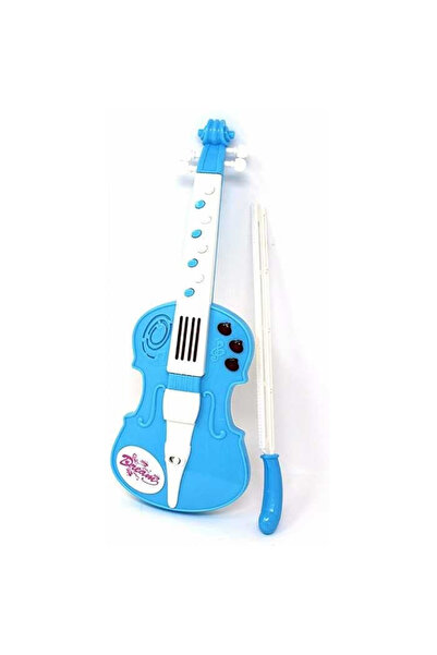 Krista Vioară de jucărie cu arcuș, sunete și lumini, albastră