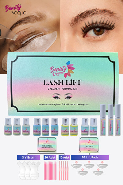 Beauty Vogue 50 Kullanımlık Lash Lift Kit Perması Kirpik-kaş Lifting Seti Tam Profesyonel