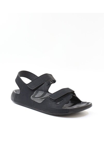 BENTO 66006 Чорні анатомічні чоловічі сандалі на липучках