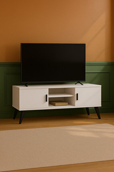 Alesta Life Çok Amaçlı TV Sehpası Beyaz | Ayakkabılık ve Portmanto Alt Modülü...