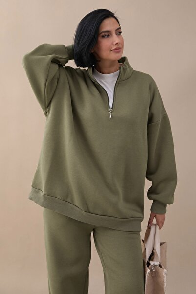 InStyle Raster Zippered Khaki Double Set