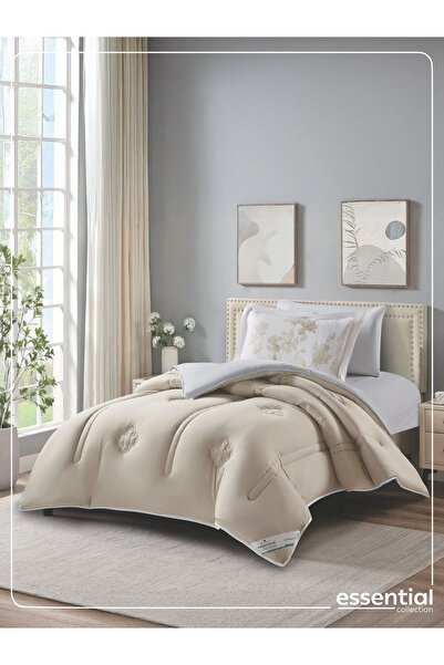 Donetella طقم لحاف من 4 قطع - مقاس مفرد 170×230 سم، مصنوع من الألياف الدقيقة، مبطن رقميًا بحشوة 350 جرامًا للمتر المربع