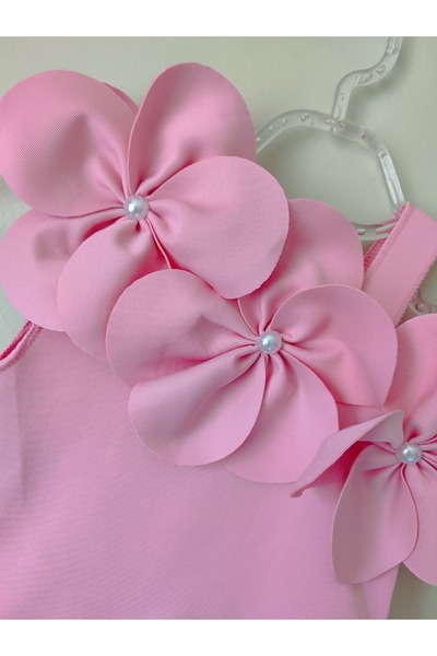 SOFYELLA فستان سهرة وردي مزين بالزهور من موديل الأميرة