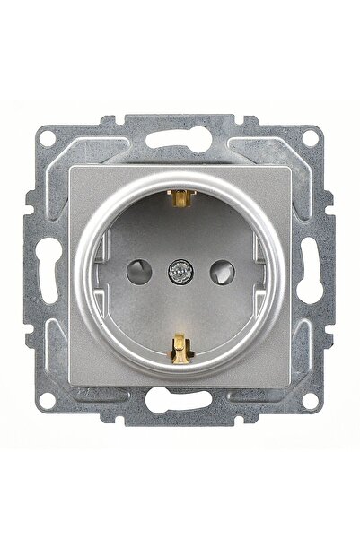 Günsan Eqona Silver Child-Safe Grounded Socket Mechanism