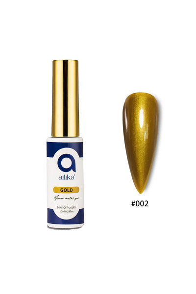 Ailika Metal Mirror Jel Parlak Metal Renkler 10ml - GOLD