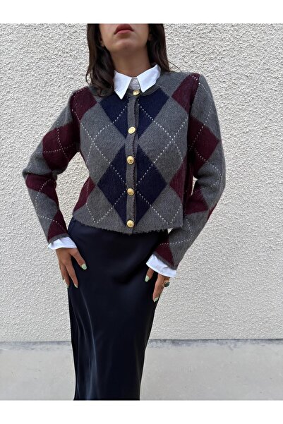 minaaise Баклава Десен Трико Хірка Сірий