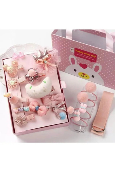 Le Mabelle 18 Pieces Boxed Girl's Buckle Set - Yavruağzı