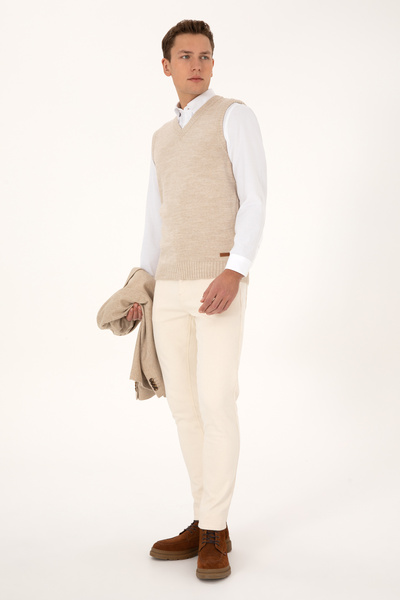 U.S. Polo Assn. Men's Dark Beige Sweater 50318158-Vr088