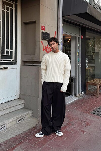 Flaw Wear Ribbed Knitwear Sweater