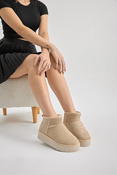 Liarca Women's Water Repellent Suede Short Boots – Warm Everyday Winter Non-Slip Premium Boots with Plush Inside
