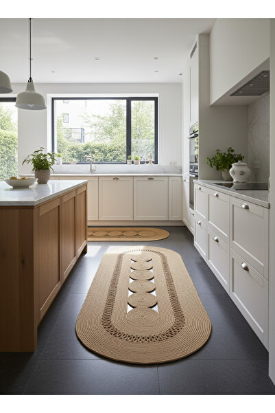 Comfort Craft Doğal Hasır Jüt Polip Halı Kilim Paspas Comfort