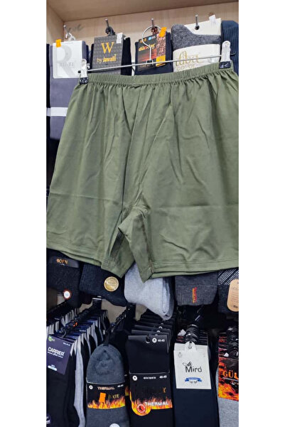 Ceylanoğlu Men's 6-Piece Organic Cotton Combed Single Jersey Khaki Green Argentina Long Underpants 003