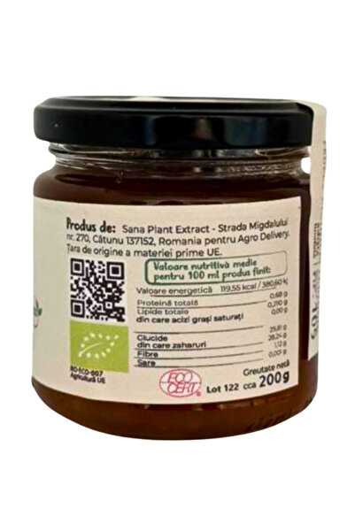 EcoBuun Nectarine and peach jam, BIO, 200 g (sugar free) - Romanian product