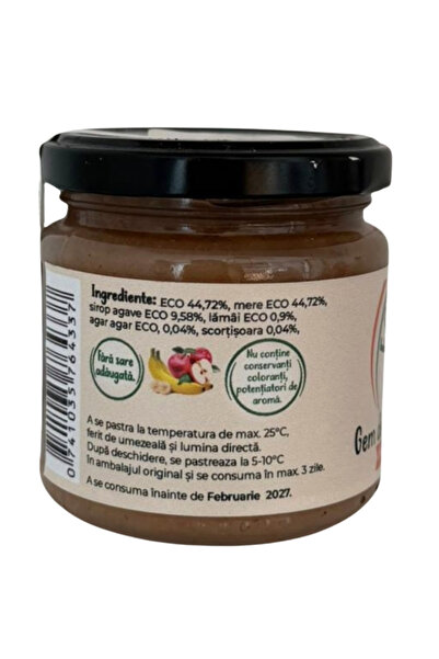 EcoBuun Apple and banana jam, BIO, 200 g (sugar free) - Romanian product