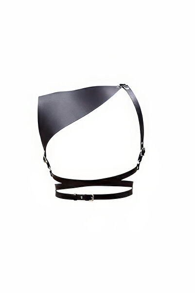 Angels Passion Чорний жіночий ремінь Body Harness Асиметричний широкий пласт ...